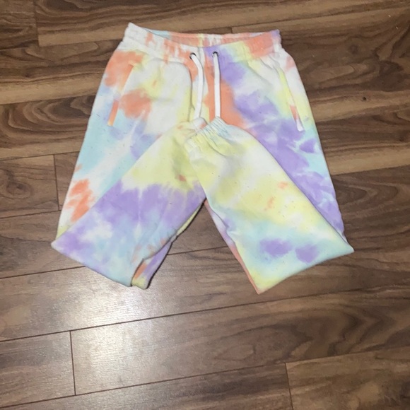 cotton candy tie dye fleece sweatpants - Picture 1 of 2